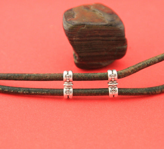 RS0159>>MADE in EUROPE 4 zamak separators, 4mm cord separators, round cord separators, 4mm round cord separator, Qty4