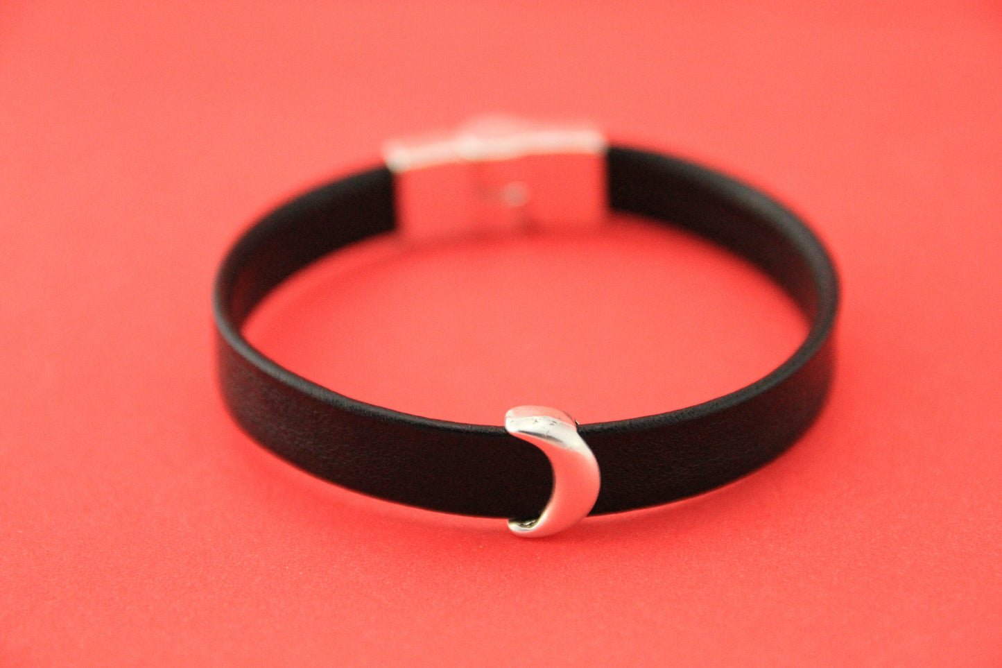 FS0514>>MADE in EUROPE zamak 2 moon sliders, 10mm flat cord moon slider, 10mm leather cord slider, (4120) Qty2