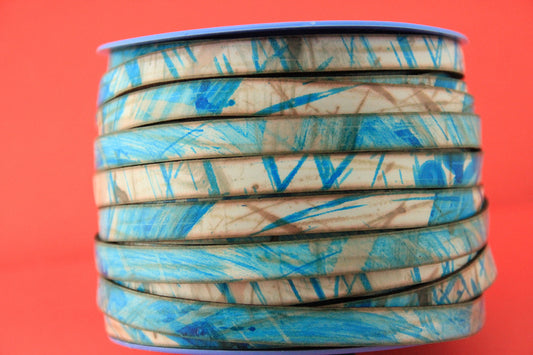 MADE in EUROPE 24'' multi color leather cord, 5mm and 10mm flat leather cord, flat multicolor leather cord (VM10MULTAZU)