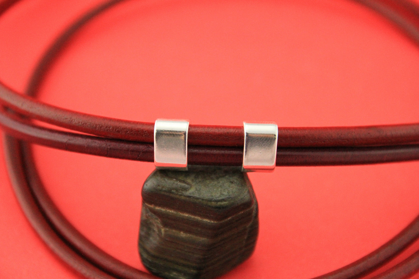 RS0158>> zamak oval sliders, 4 sliders for double round cord Qty4