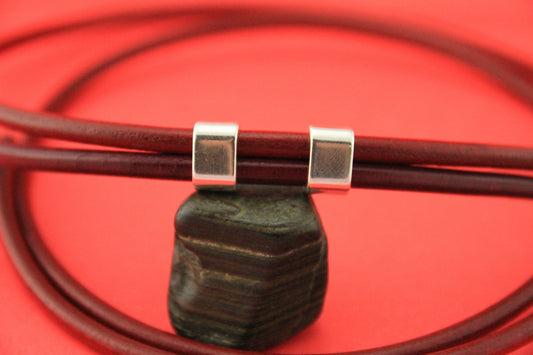 RS0158>> zamak oval sliders, 4 sliders for double round cord Qty4