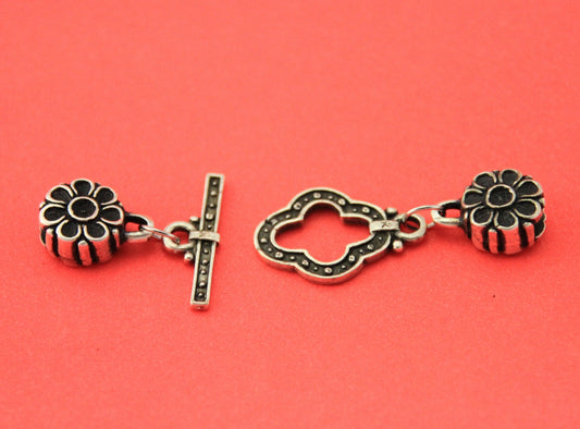 RC0186>>MADE IN EUROPE 4mm round cord toggle clasp, wrap bracelet toggle clasp (X2777/5993AS)