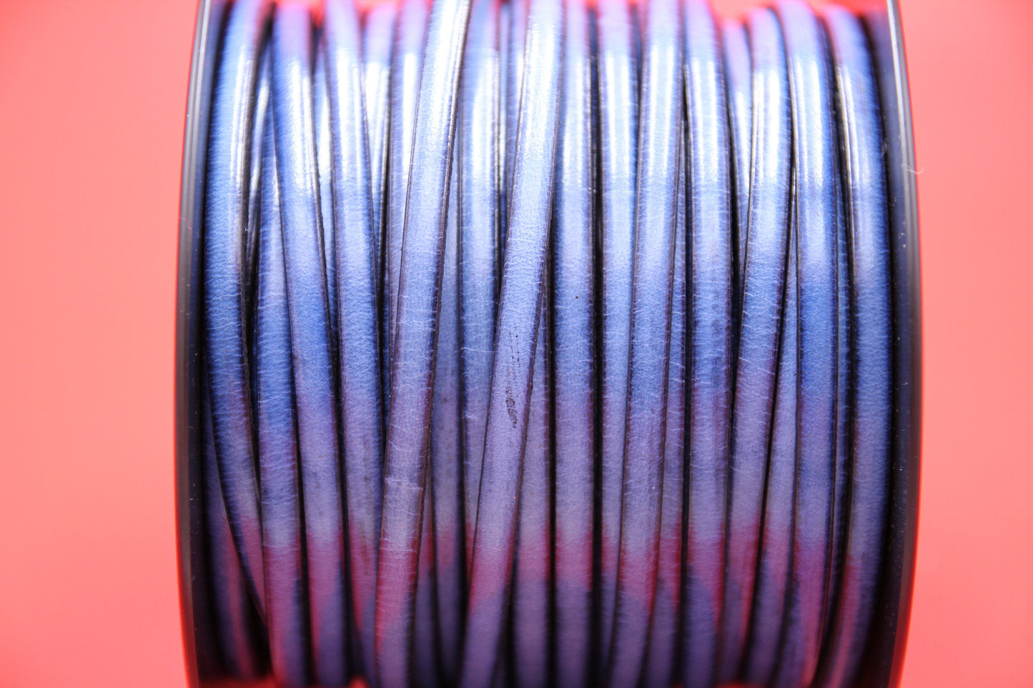 MADE in EUROPE 1 yard of 5mm flat leather cord, 5mm leather cord, flat 5mm real leather cord, 5mm flat blue leather cord (AR100/05/20)