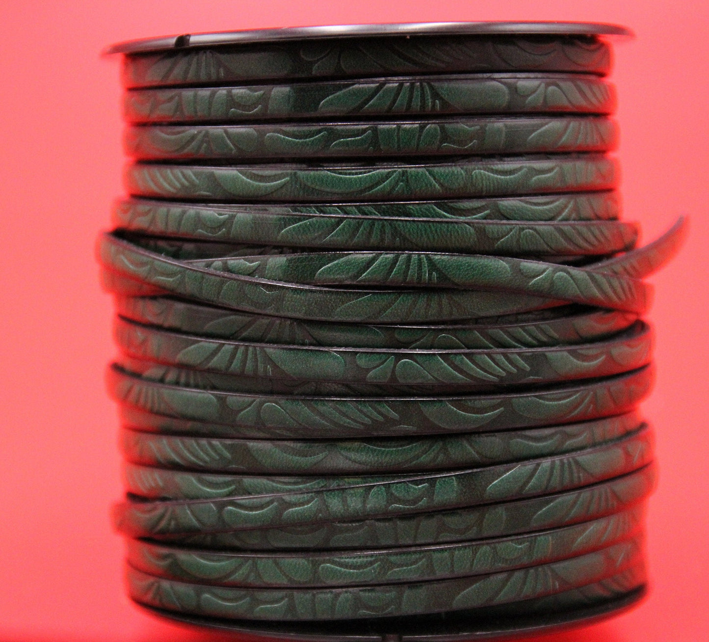 MADE in EUROPE 24'' flat 5mm embossed leather cord, 5mm flat leather cord, 5mm embossed leather cord (AR150/05/12)