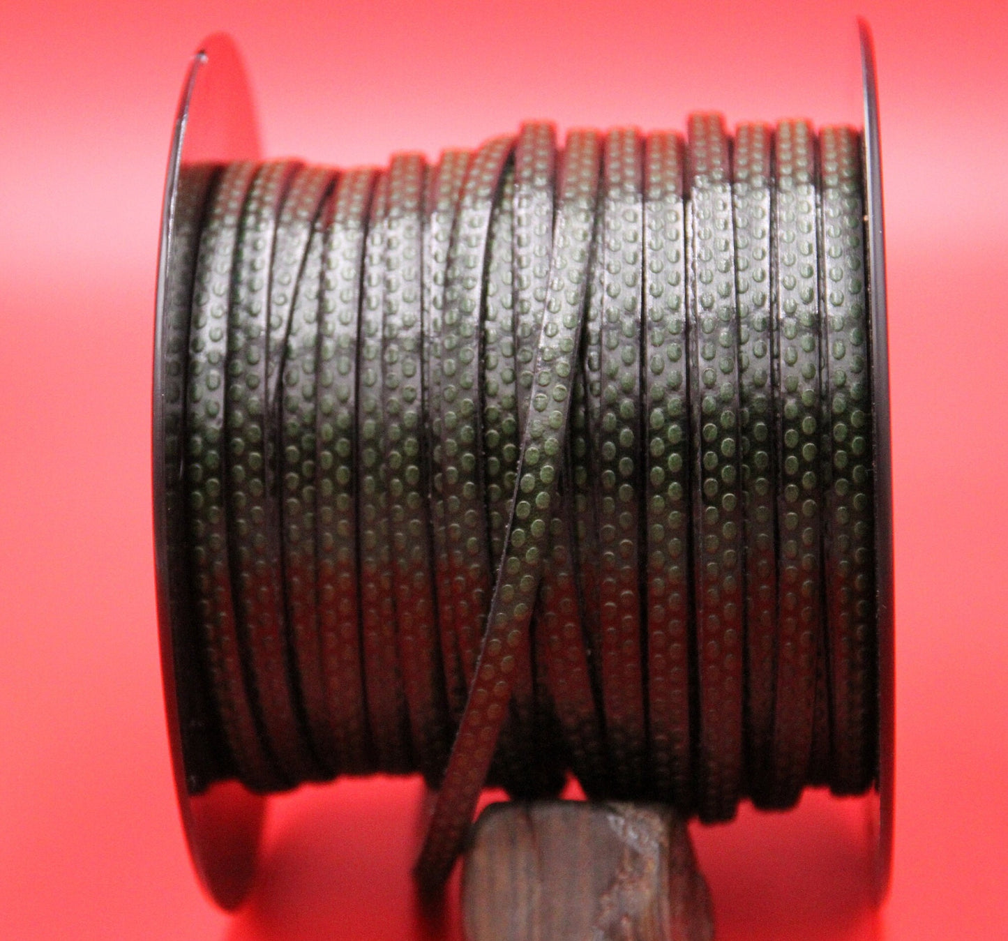 MADE in EUROPE 24'' flat 5mm embossed leather cord, 5mm green leather cord, 5mm embossed leather cord (AR110/05/11)