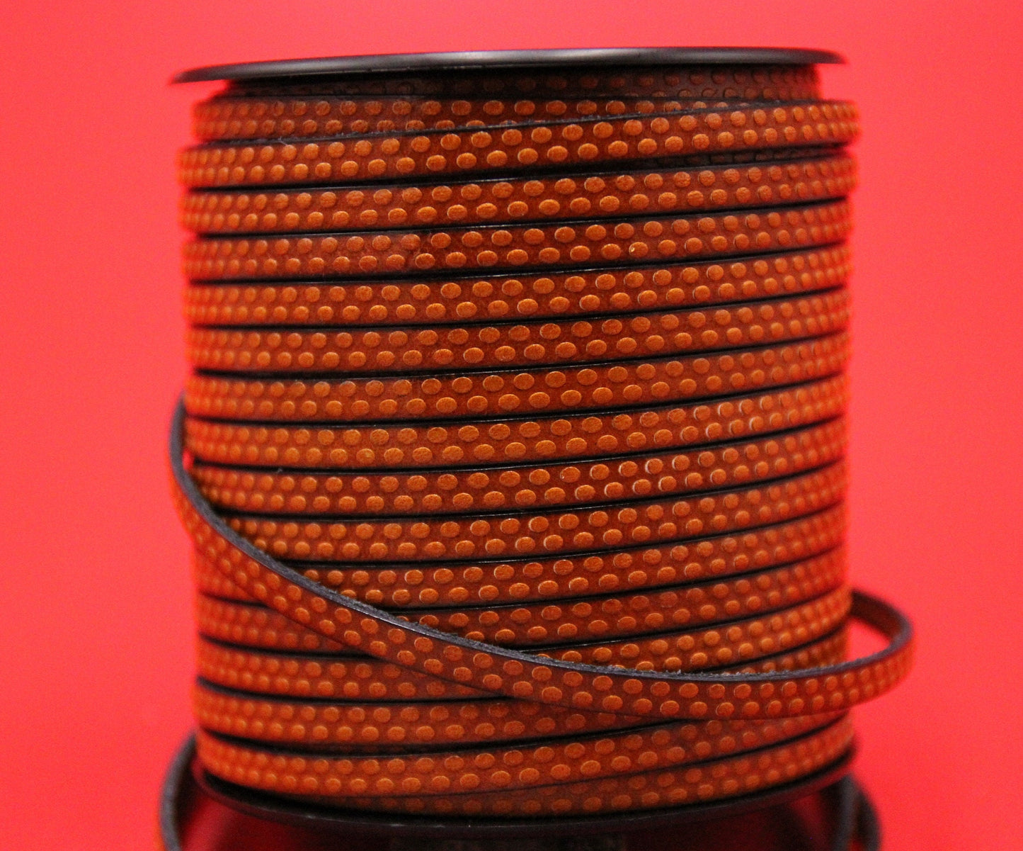 MADE in EUROPE 24'' flat 5mm engraved leather cord, 5mm flat leather cord, 5mm embossed leather cord (AR110/05/03)