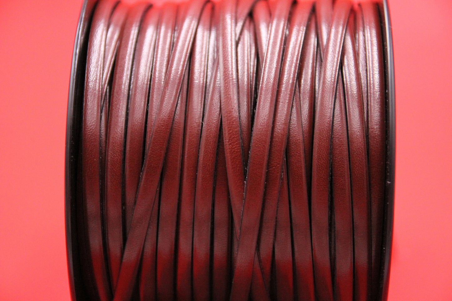 MADE in EUROPE 1 yard of 5mm brown flat leather cord, 5mm genuine leather cord, flat 5mm real leather cord (AR100/05/08)