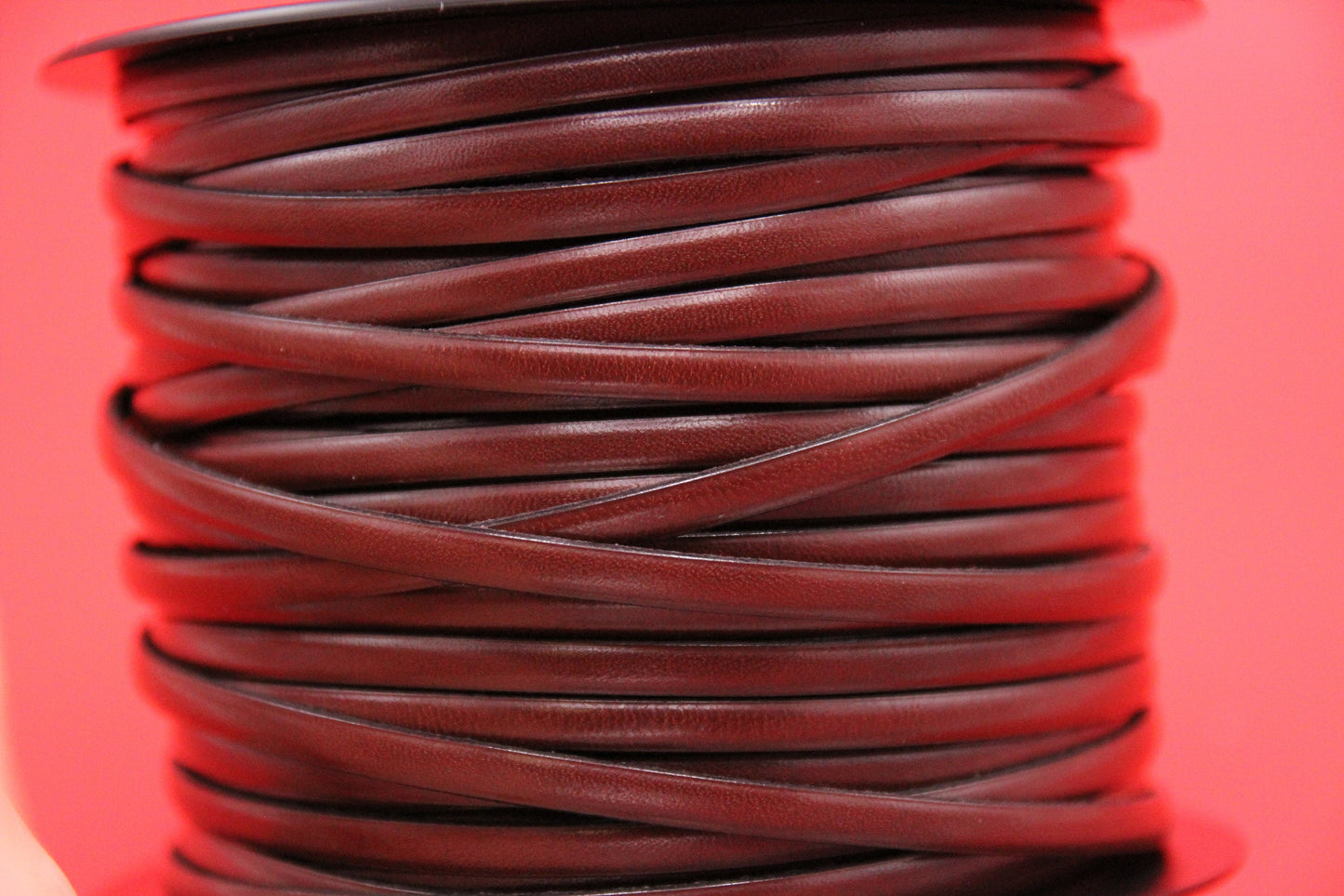 MADE in EUROPE 1 yard of 5mm brown flat leather cord, 5mm genuine leather cord, flat 5mm real leather cord (AR100/05/08)