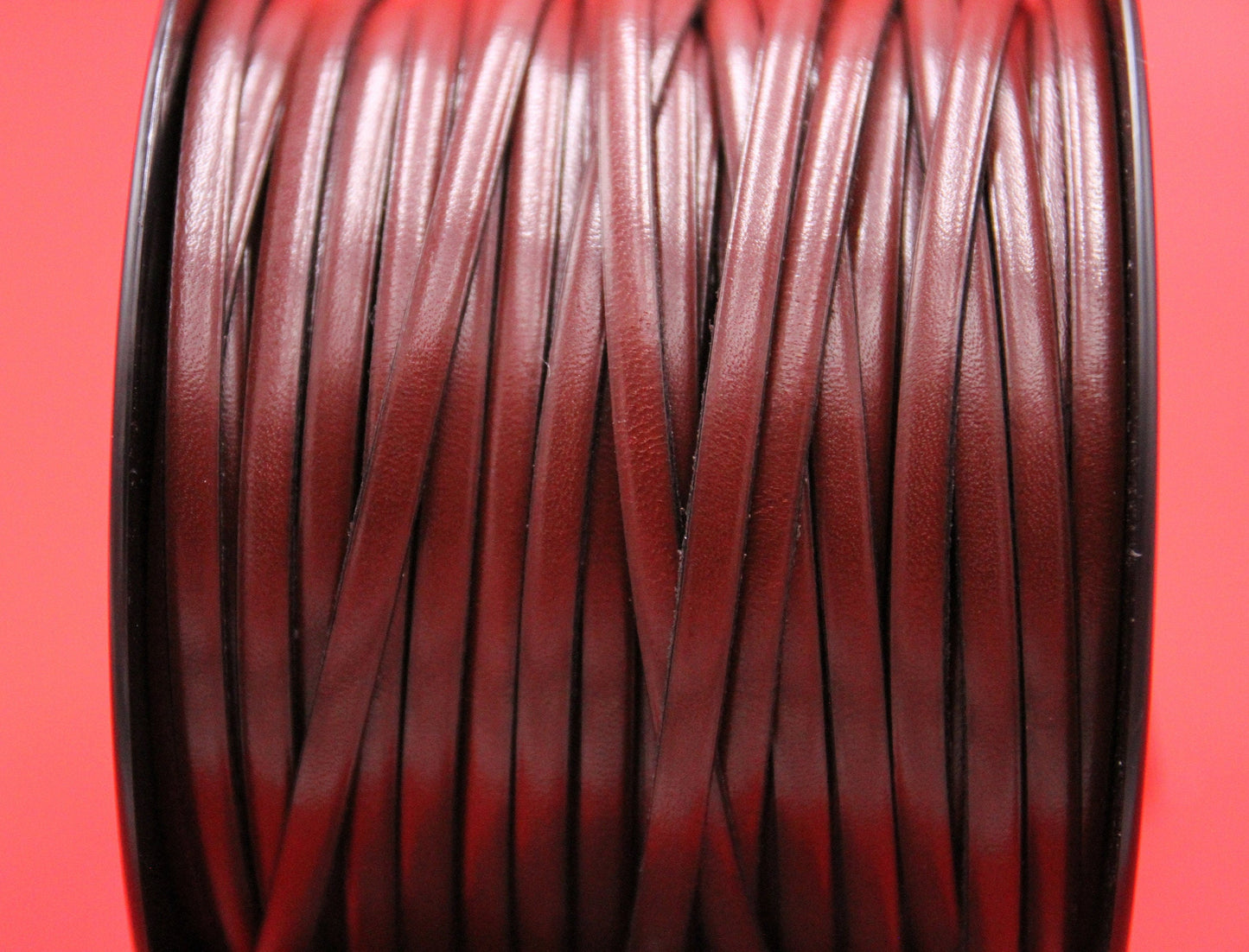 MADE in EUROPE 1 yard of 5mm brown flat leather cord, 5mm genuine leather cord, flat 5mm real leather cord (AR100/05/08)