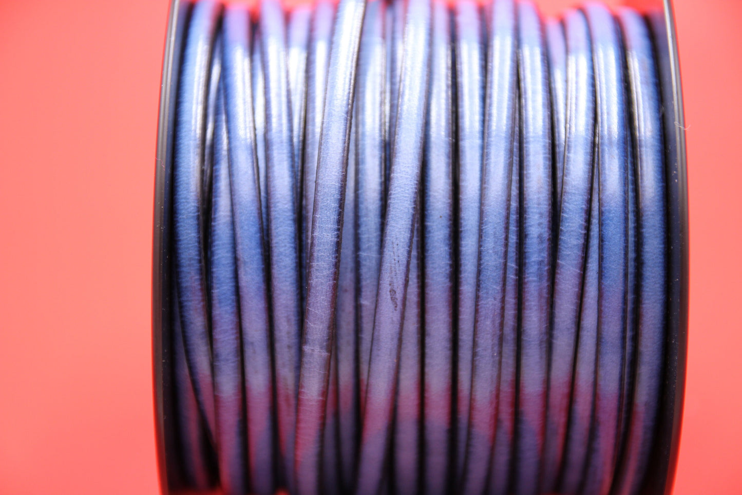 MADE in EUROPE 1 yard of 5mm flat leather cord, 5mm leather cord, flat 5mm real leather cord, 5mm flat blue leather cord (AR100/05/20)