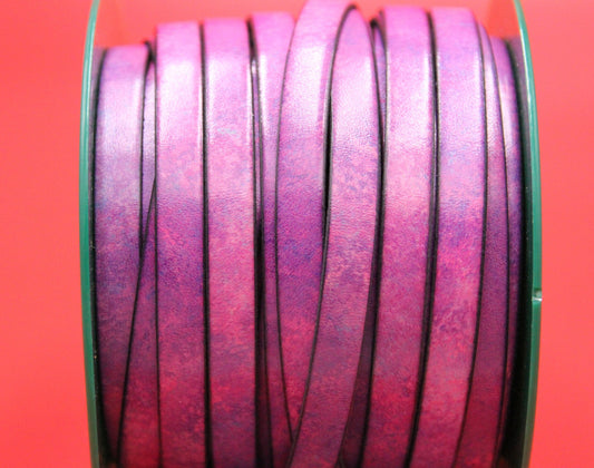 MADE in EUROPE 24'' multi color leather cord, 5mm and 10mm flat leather cord, flat multicolor leather cord