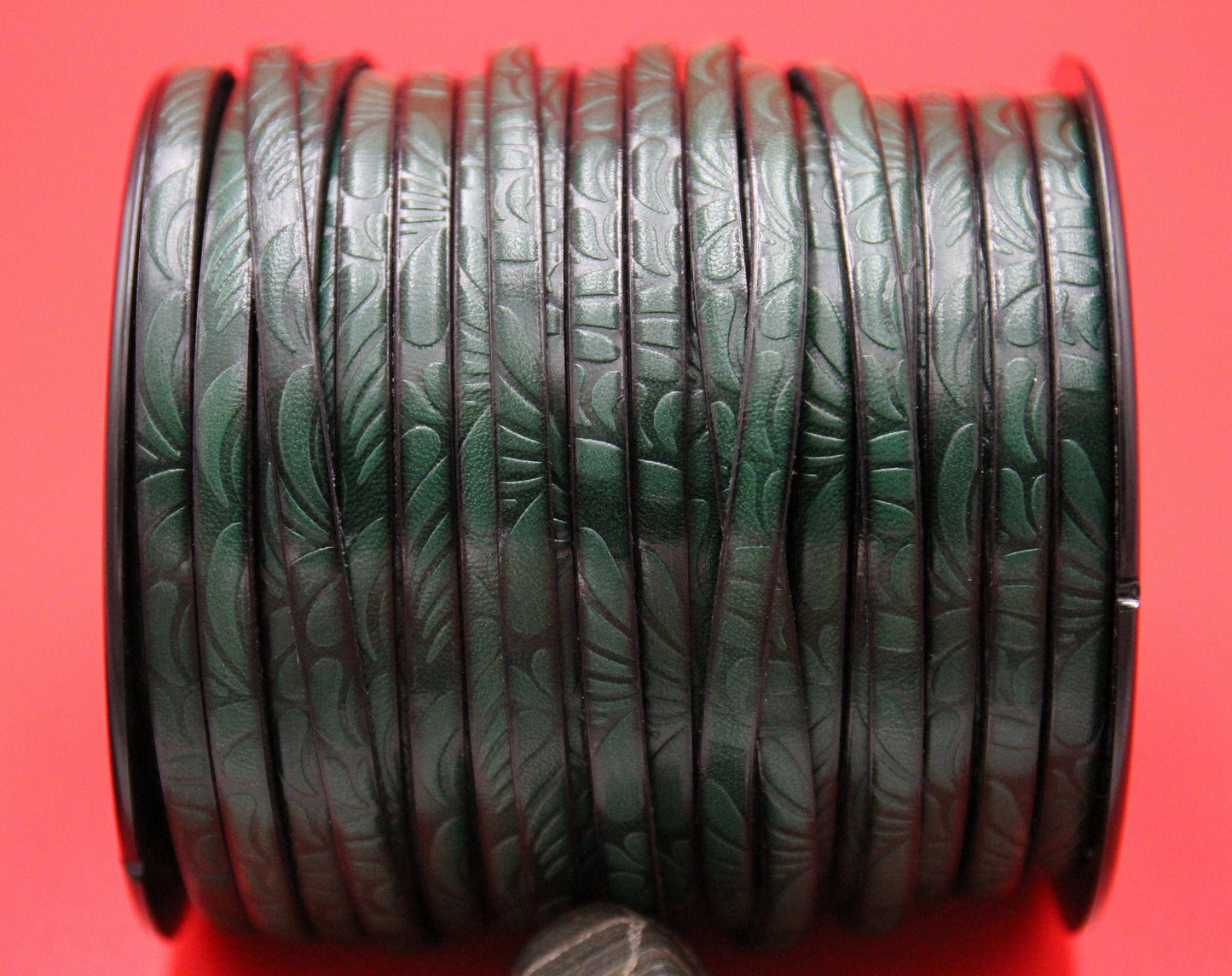 MADE in EUROPE 24'' flat 5mm embossed leather cord, 5mm flat leather cord, 5mm embossed leather cord (AR150/05/12)