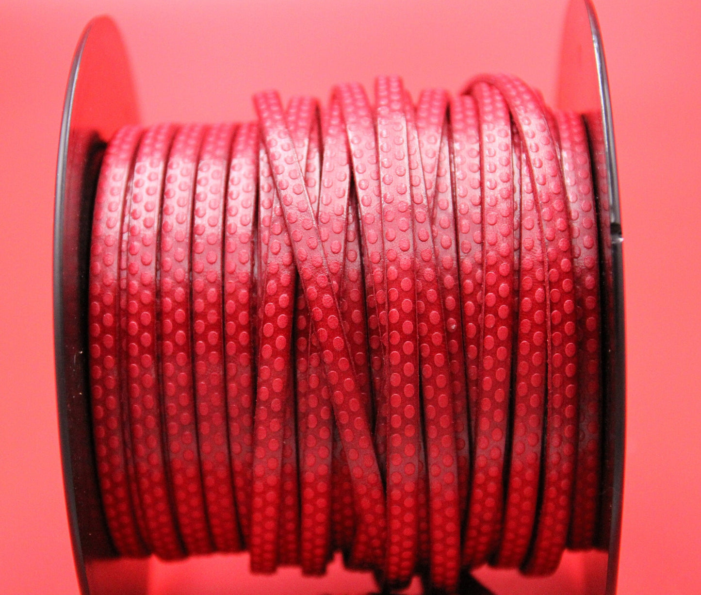 MADE in EUROPE 24'' flat 5mm embossed leather cord, 5mm flat leather cord, 5mm embossed leather cord (AR110/05/26)