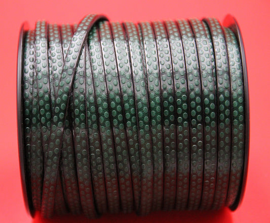 MADE in EUROPE 24'' flat 5mm embossed leather cord, 5mm flat leather cord, 5mm embossed leather cord (AR110/05/12)