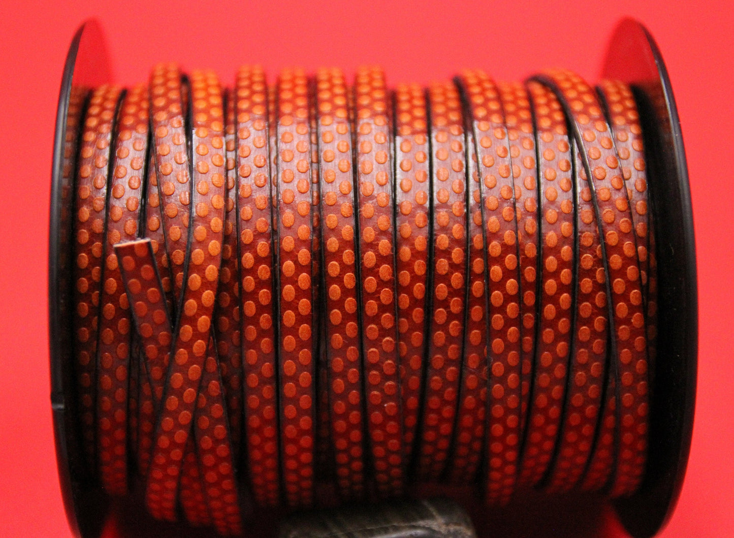 MADE in EUROPE 24'' flat 5mm engraved leather cord, 5mm flat leather cord, 5mm embossed leather cord (AR110/05/05)