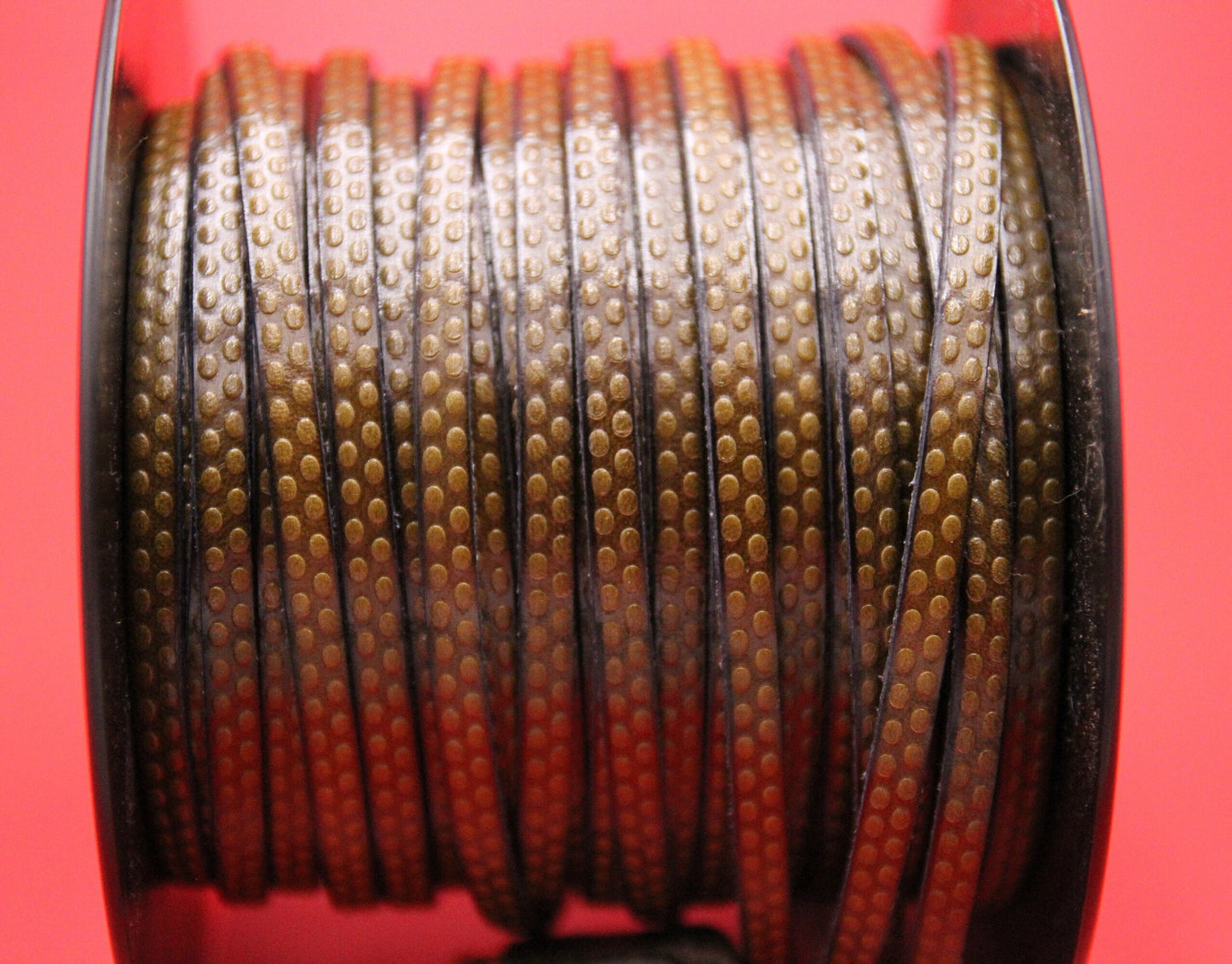 MADE in EUROPE 24'' flat 5mm embossed leather cord, 5mm green leather cord, 5mm embossed leather cord (AR110/05/10)