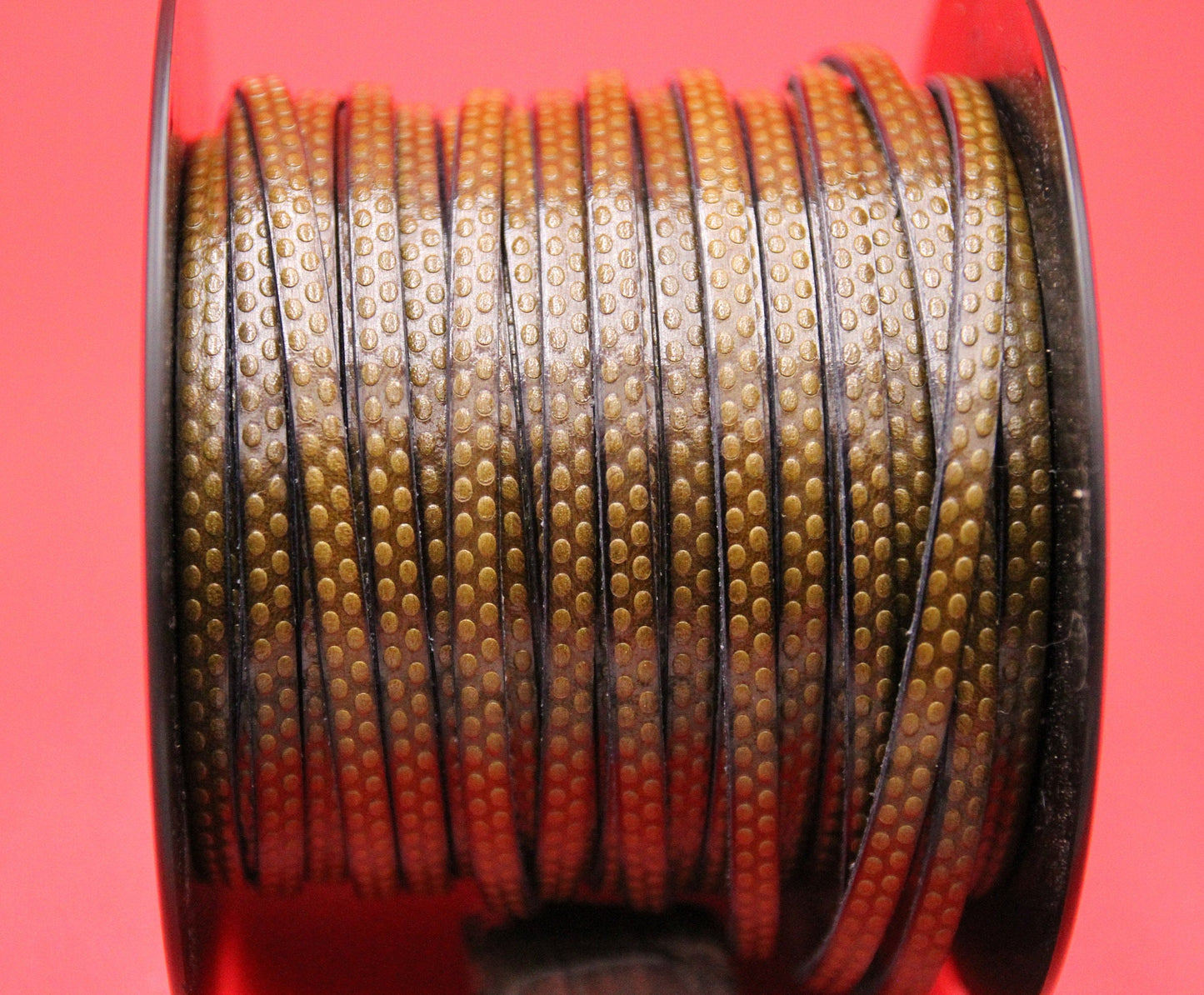MADE in EUROPE 24'' flat 5mm embossed leather cord, 5mm green leather cord, 5mm embossed leather cord (AR110/05/10)