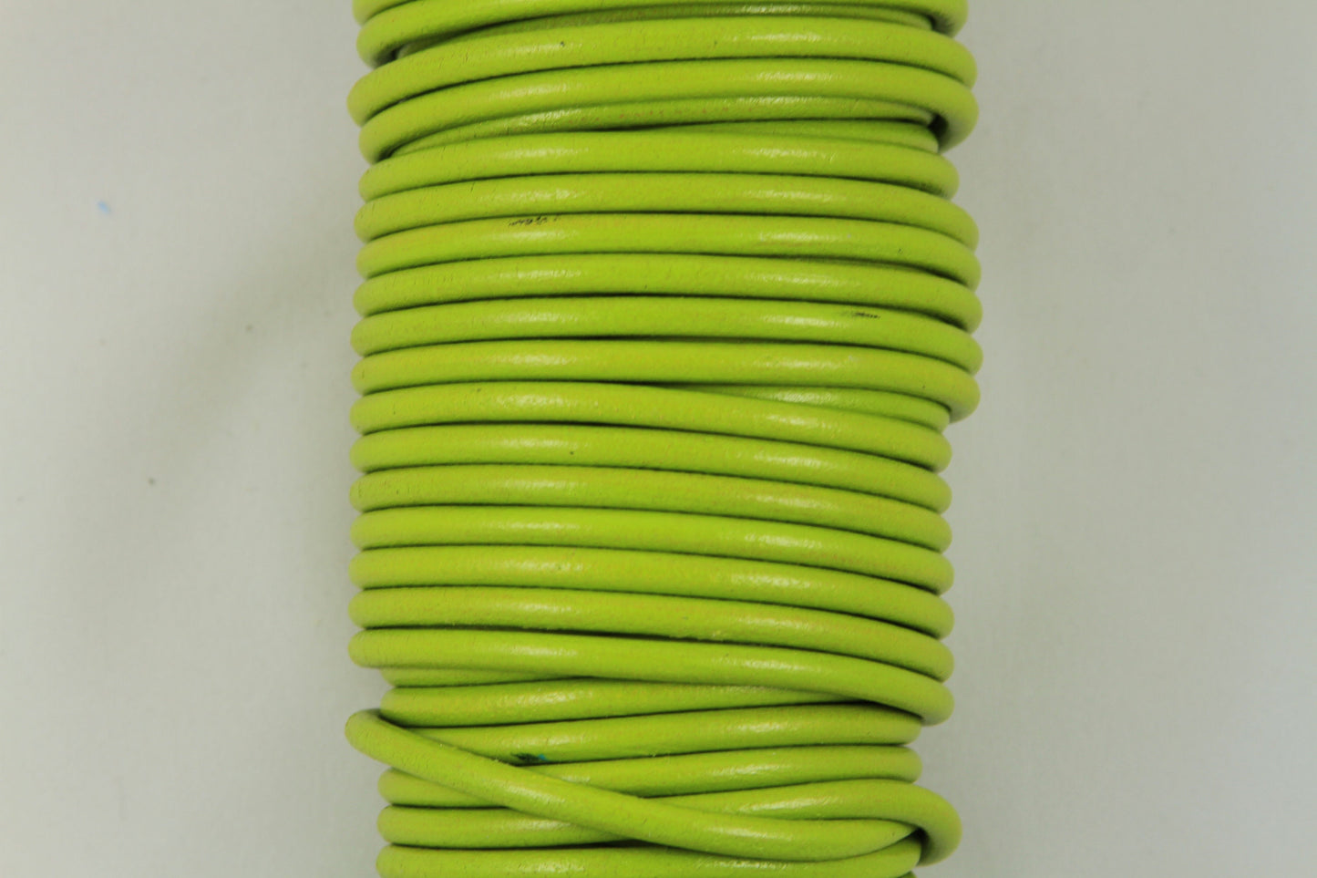 MADE IN SPAIN 1 yard round neon green leather cord, neon  green 4mm leather cord (4neongr)