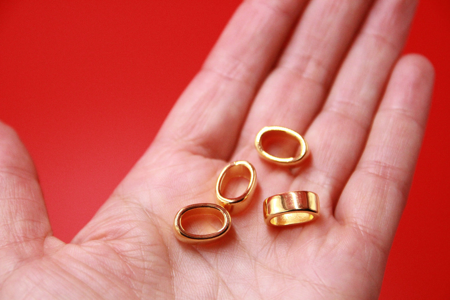 LS0060>>MADE IN EUROPE 4 zamak ring sliders, licorice ring sliders, 10x6mm slider rings,NG0743 Qty4