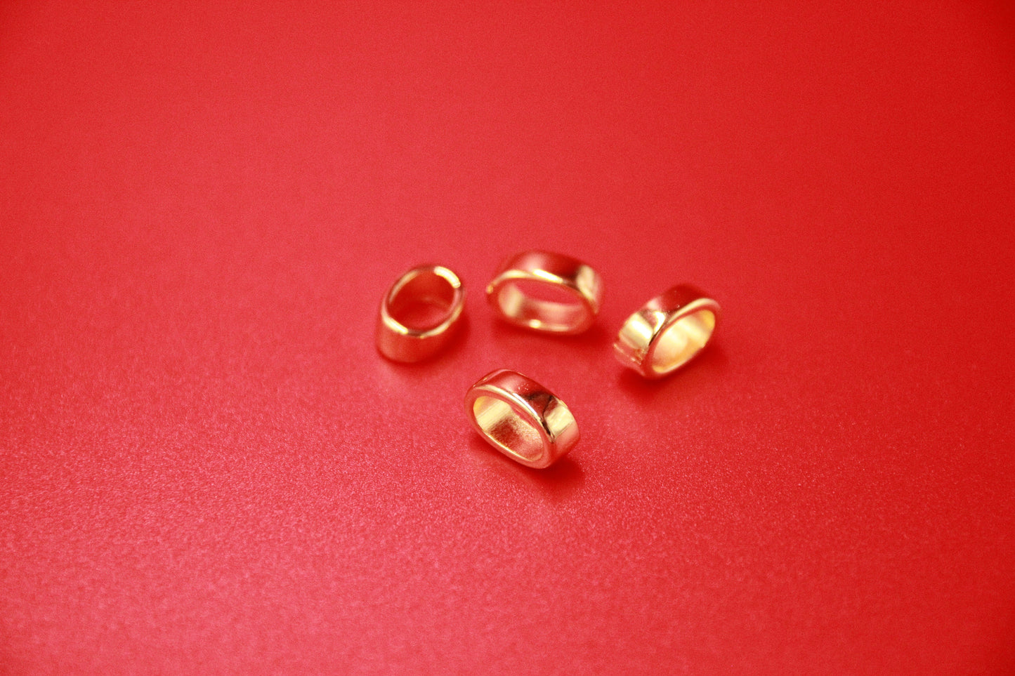 LS0060>>MADE IN EUROPE 4 zamak ring sliders, licorice ring sliders, 10x6mm slider rings,NG0743 Qty4