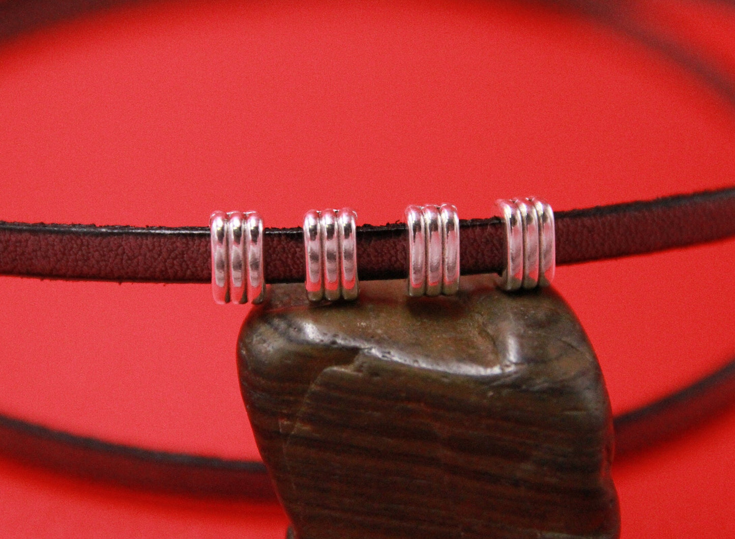 FS0522>>MADE in EUROPE 4 zamak sliders for 5mm cord, flat cord slider, zamak bar slider qty4