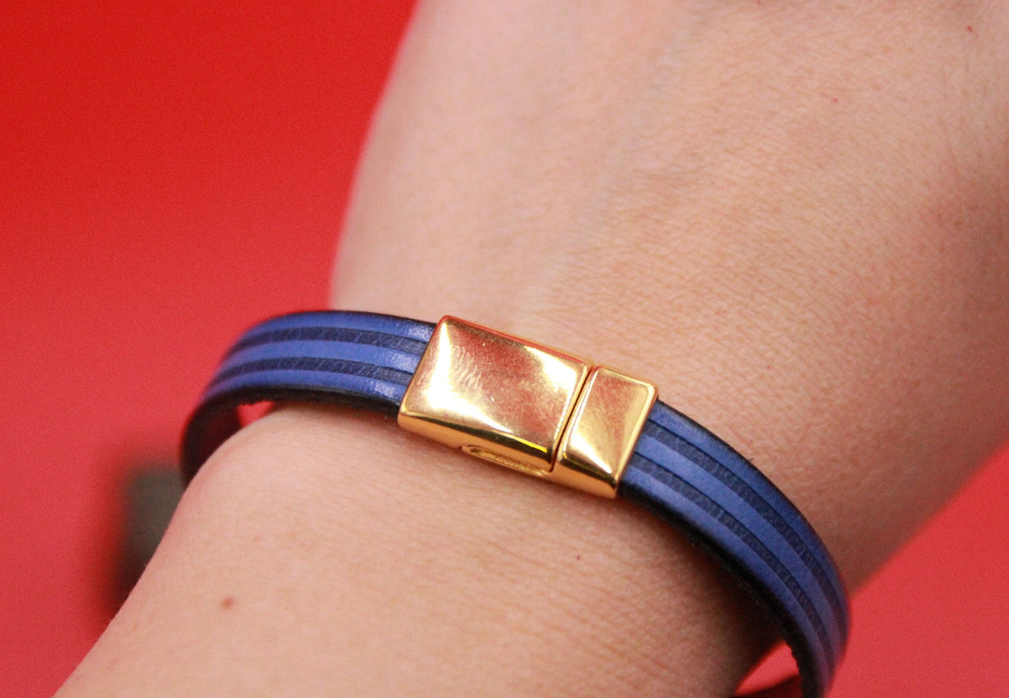 FC0374>>MADE in EUROPE zamak gold clasp, 10mm flat cord clasp, 10mm gold clasp