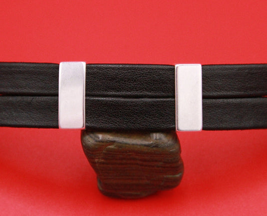 FS0530>>MADE in EUROPE 2 zamak sliders for 20mm cord, 20mm flat cord slider, zamak bar sliders qty2