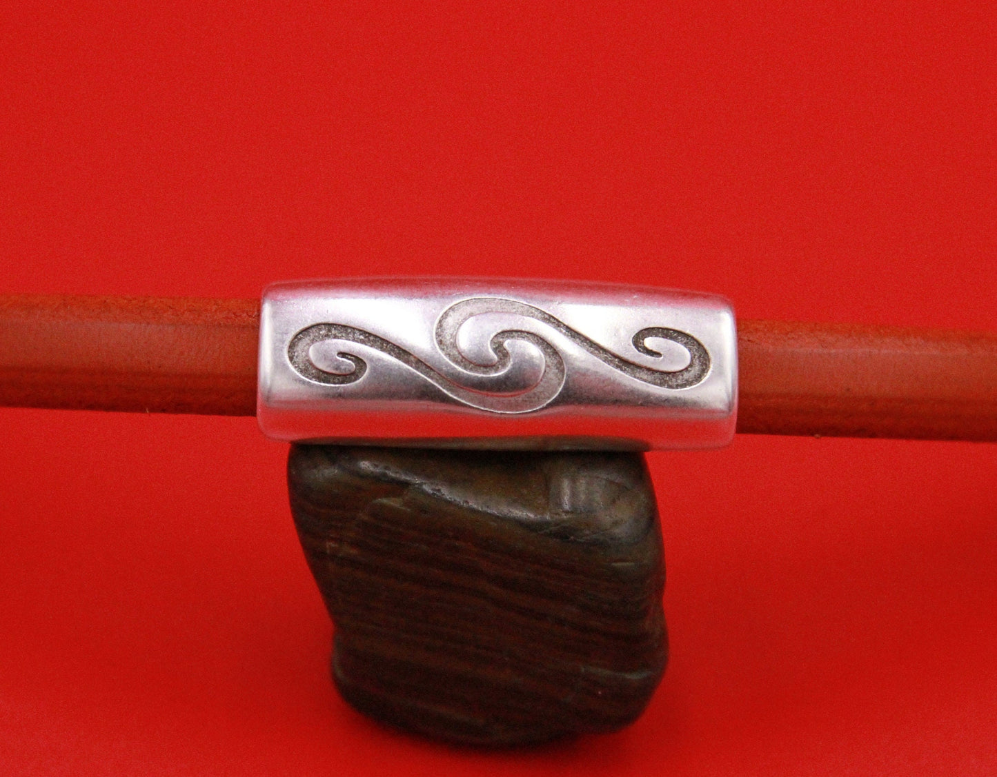LS0092>>MADE IN EUROPE zamak engraved tube slider, 10x6mm slider tube Qty1
