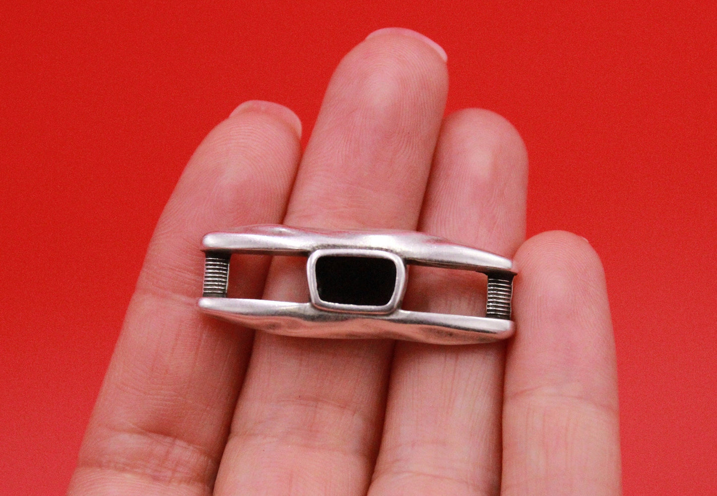 C0158>>MADE in EUROPE zamak connector, 5mm cord connector, flat 5mm leather cord connector, Qty 1
