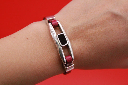 C0158>>MADE in EUROPE zamak connector, 5mm cord connector, flat 5mm leather cord connector, Qty 1