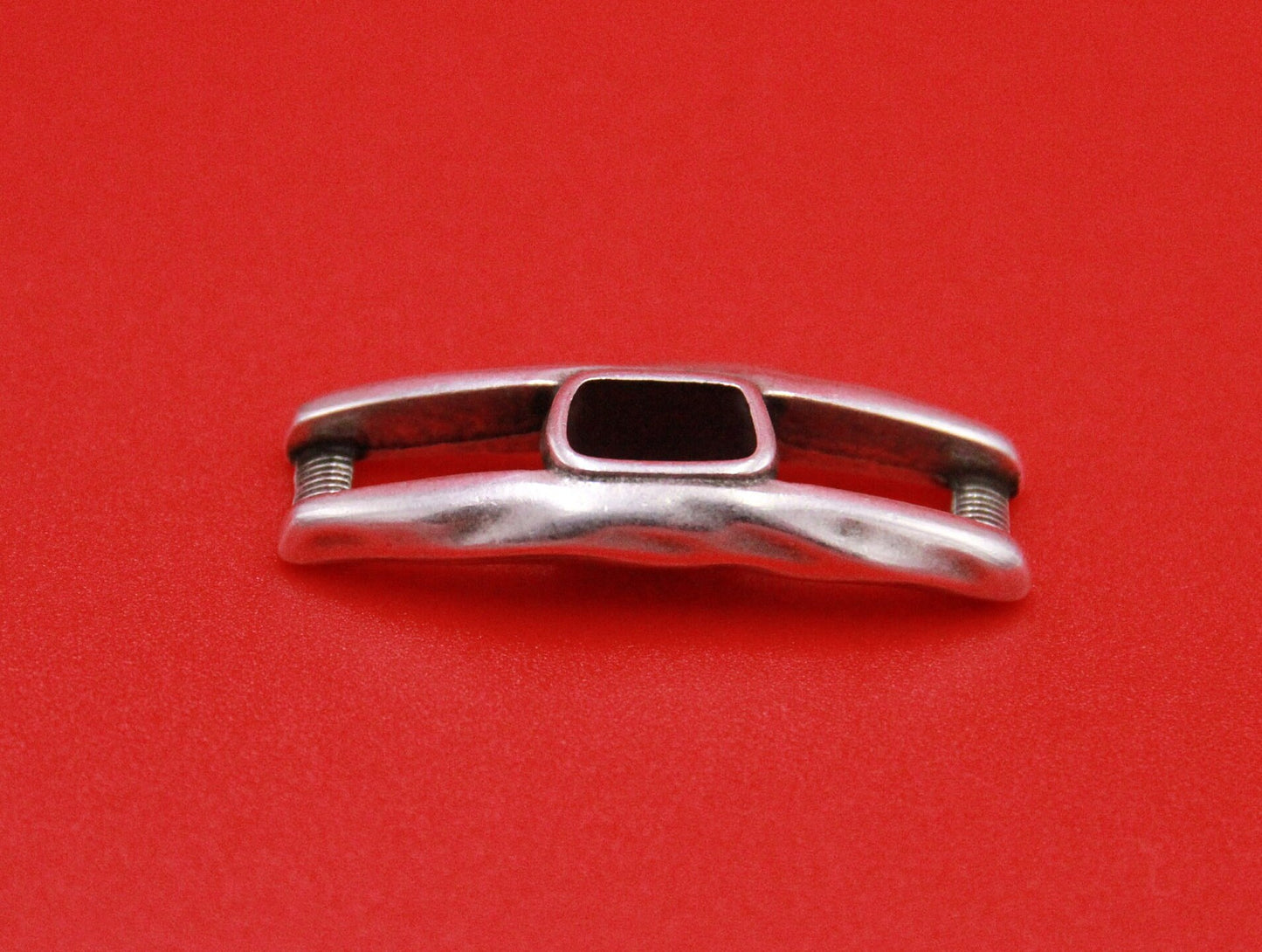 C0158>>MADE in EUROPE zamak connector, 5mm cord connector, flat 5mm leather cord connector, Qty 1