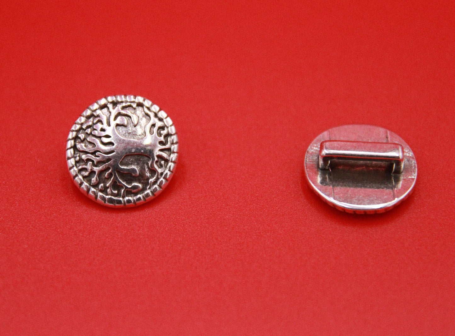 FS0540>> MADE IN EUROPE 2 life tree sliders, 10mm flat cord sliders, life tree sliders for 10mm leather cord Qty2