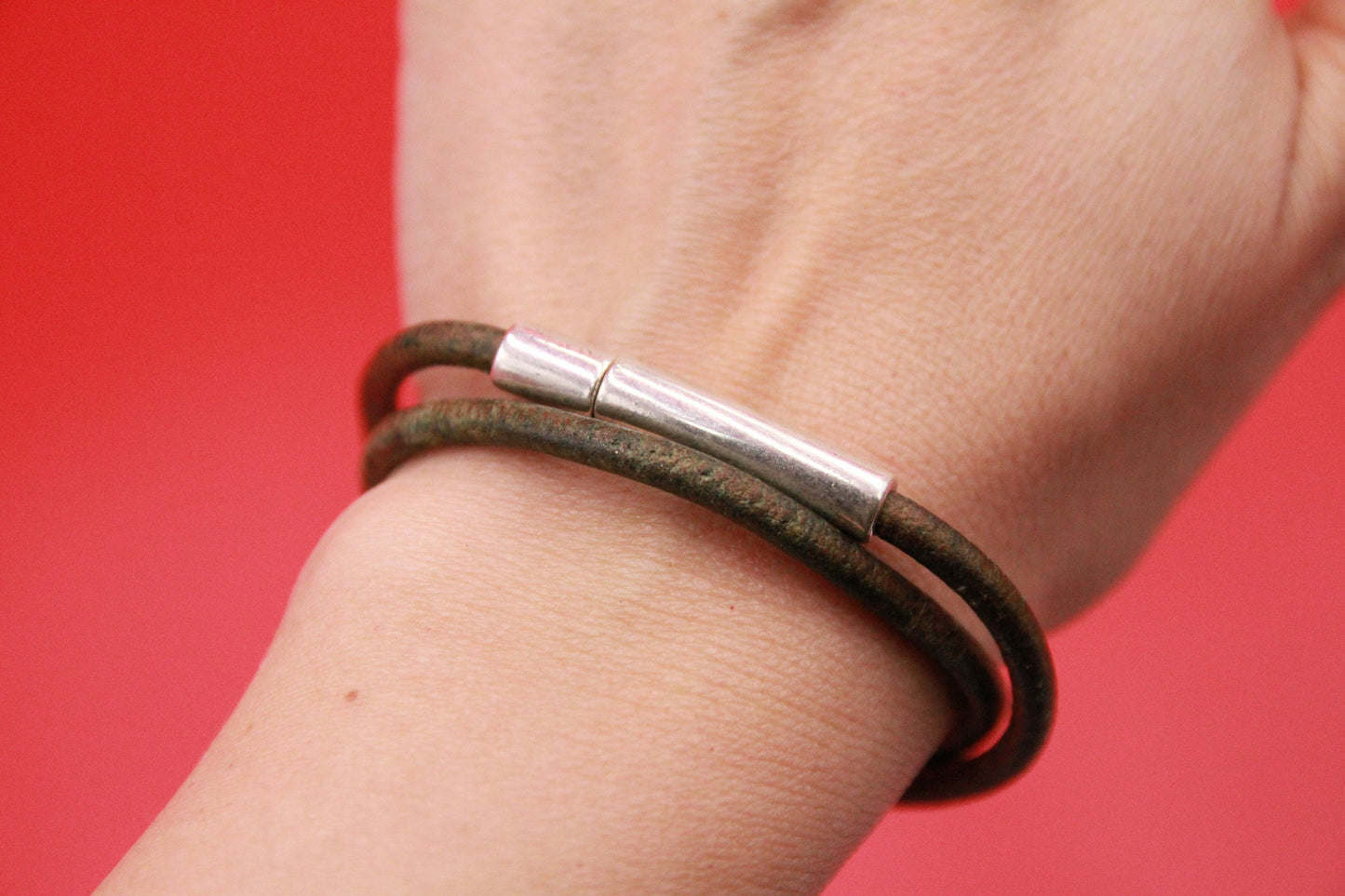 RC0193>>MADE IN EUROPE Zamak 3mm cord clasp, 3mm round leather cord clasp, round cord zamak clasp Qty1