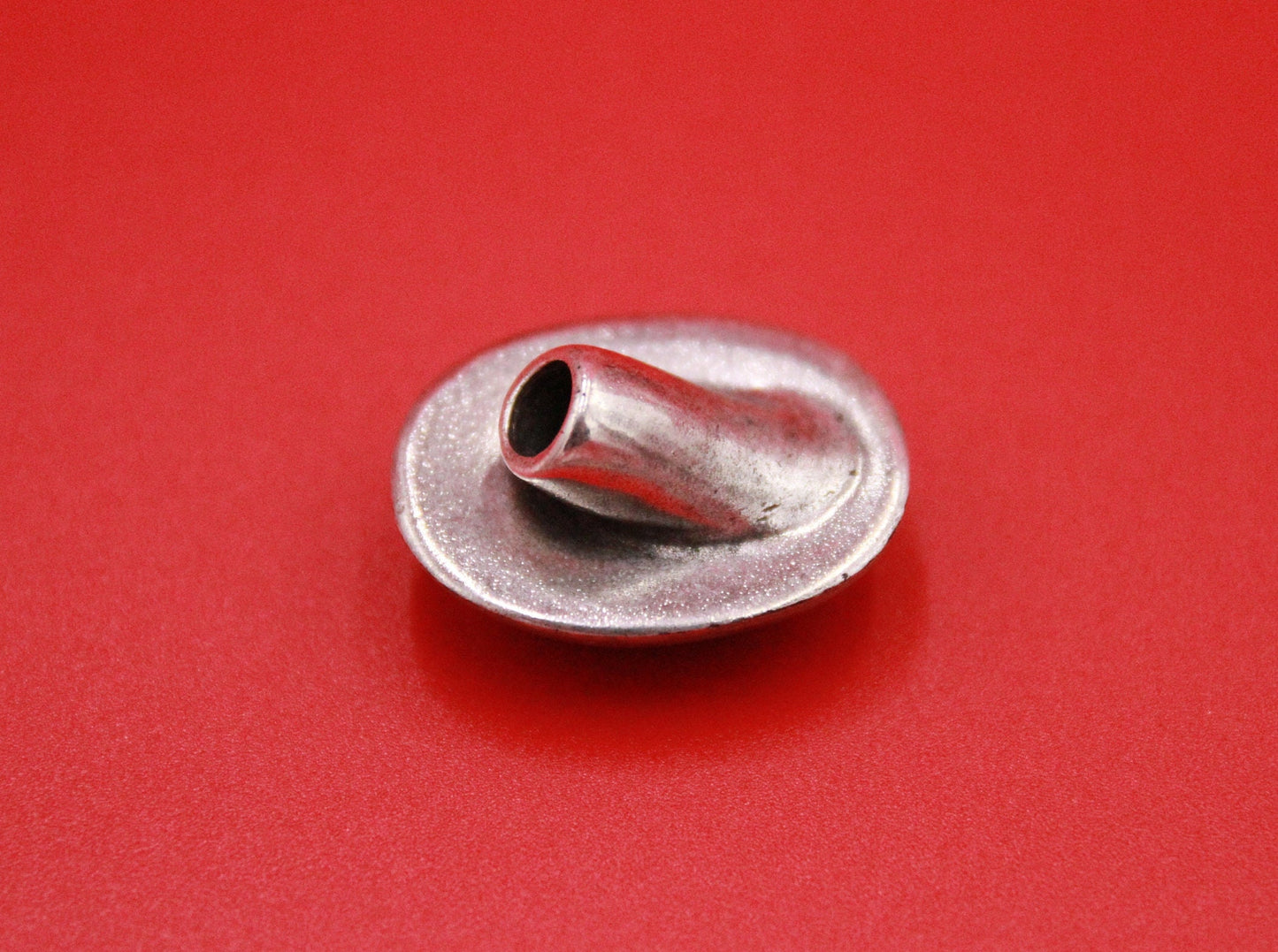RC0194>>MADE in EUROPE zamak button clasp, round cord button clasp with stone cabochon Qty1