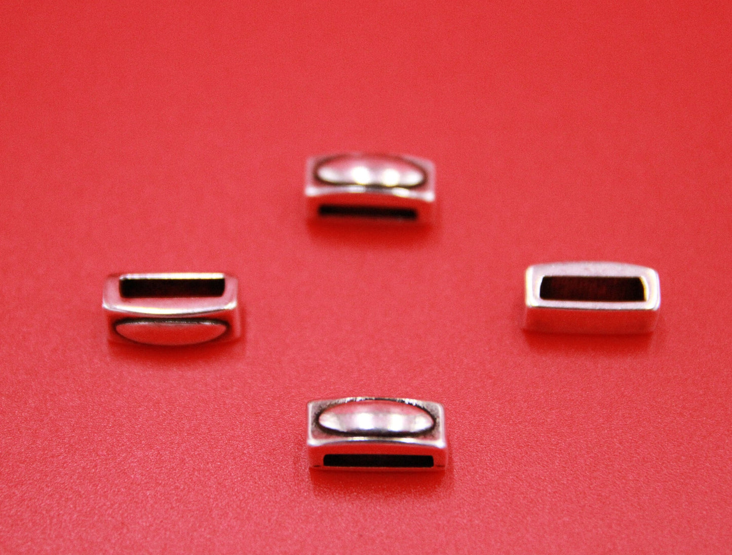FS0542>>MADE in EUROPE 4 slider bars, 10mm and 6mm flat cord sliders, Qty4