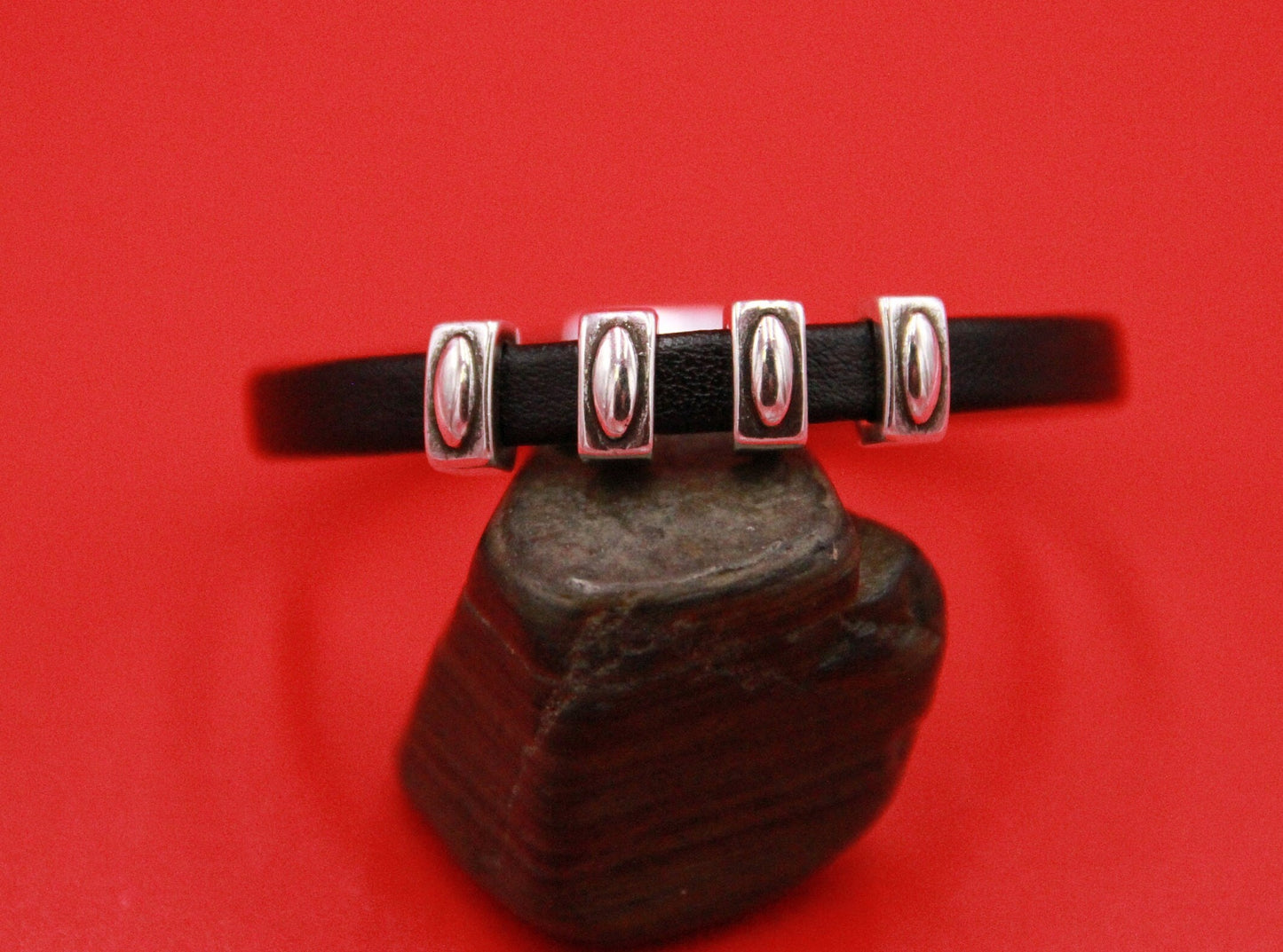 FS0542>>MADE in EUROPE 4 slider bars, 10mm and 6mm flat cord sliders, Qty4