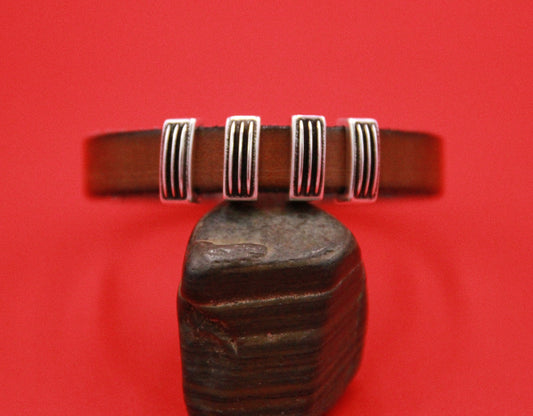 FS0543>>MADE in EUROPE 4 slider bars, 10mm and 6mm flat cord sliders, Qty4