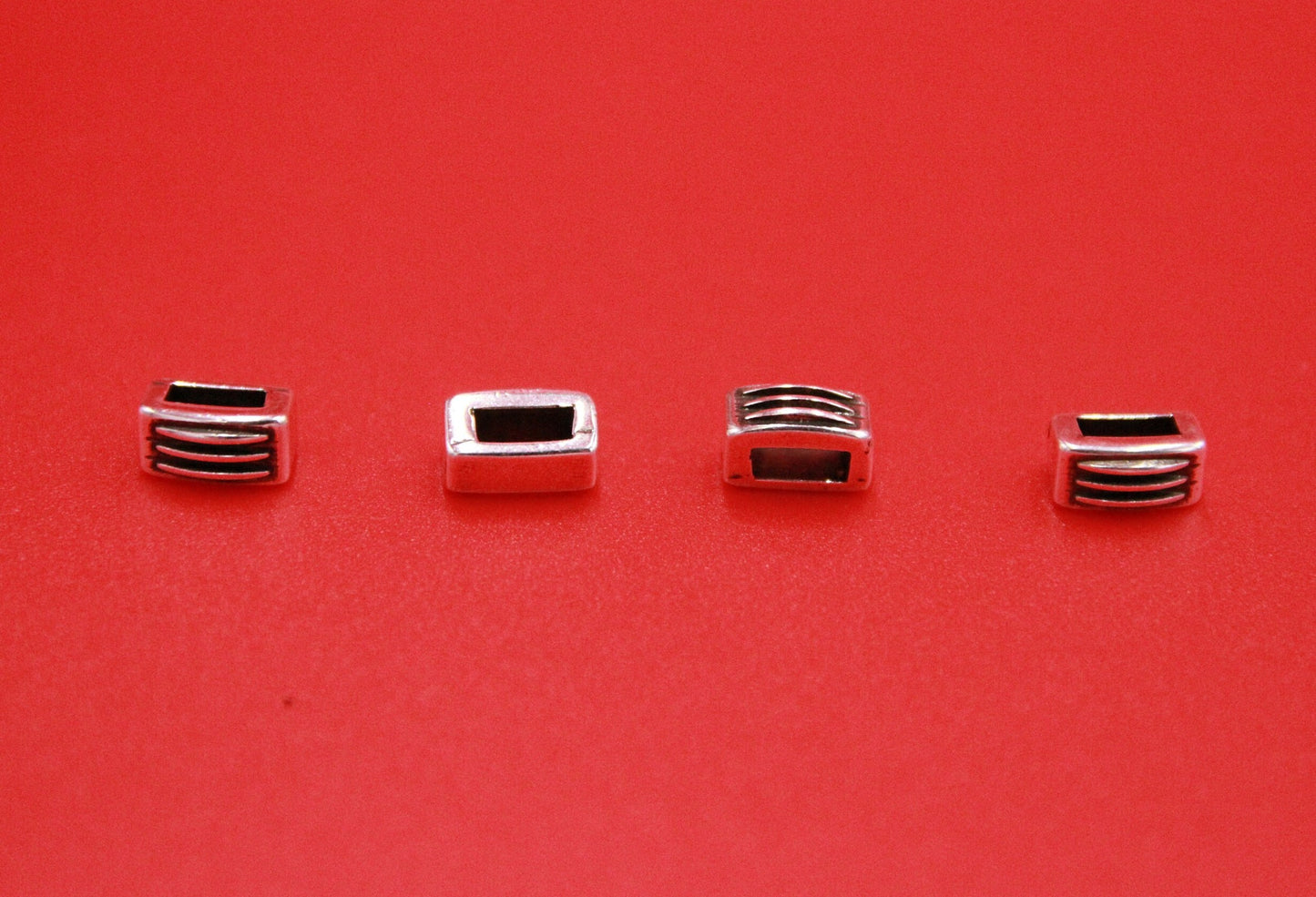 FS0543>>MADE in EUROPE 4 slider bars, 10mm and 6mm flat cord sliders, Qty4