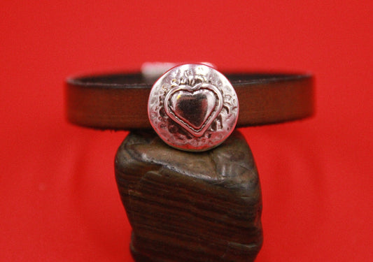 FS0548>>MADE in EUROPE 2 zamak round sliders, 10mm flat cord slider, 10mm leather cord engraved slider, (Qty2)