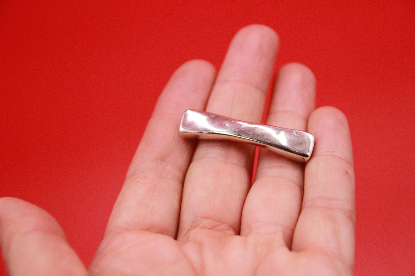 C0160>>MADE in EUROPE  flat cord zamak connector, 6mm cord connector, 6mm cord hammered connector Qty1