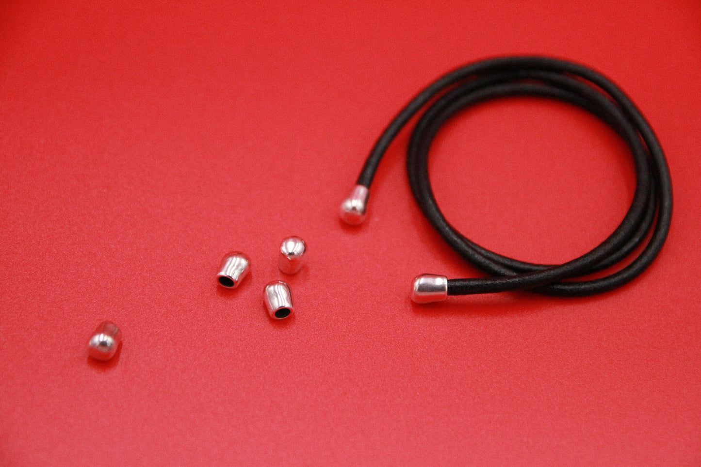 6/4 MADE in EUROPE 2.5mm cord end caps, 2.5mm round cord end caps Qty10