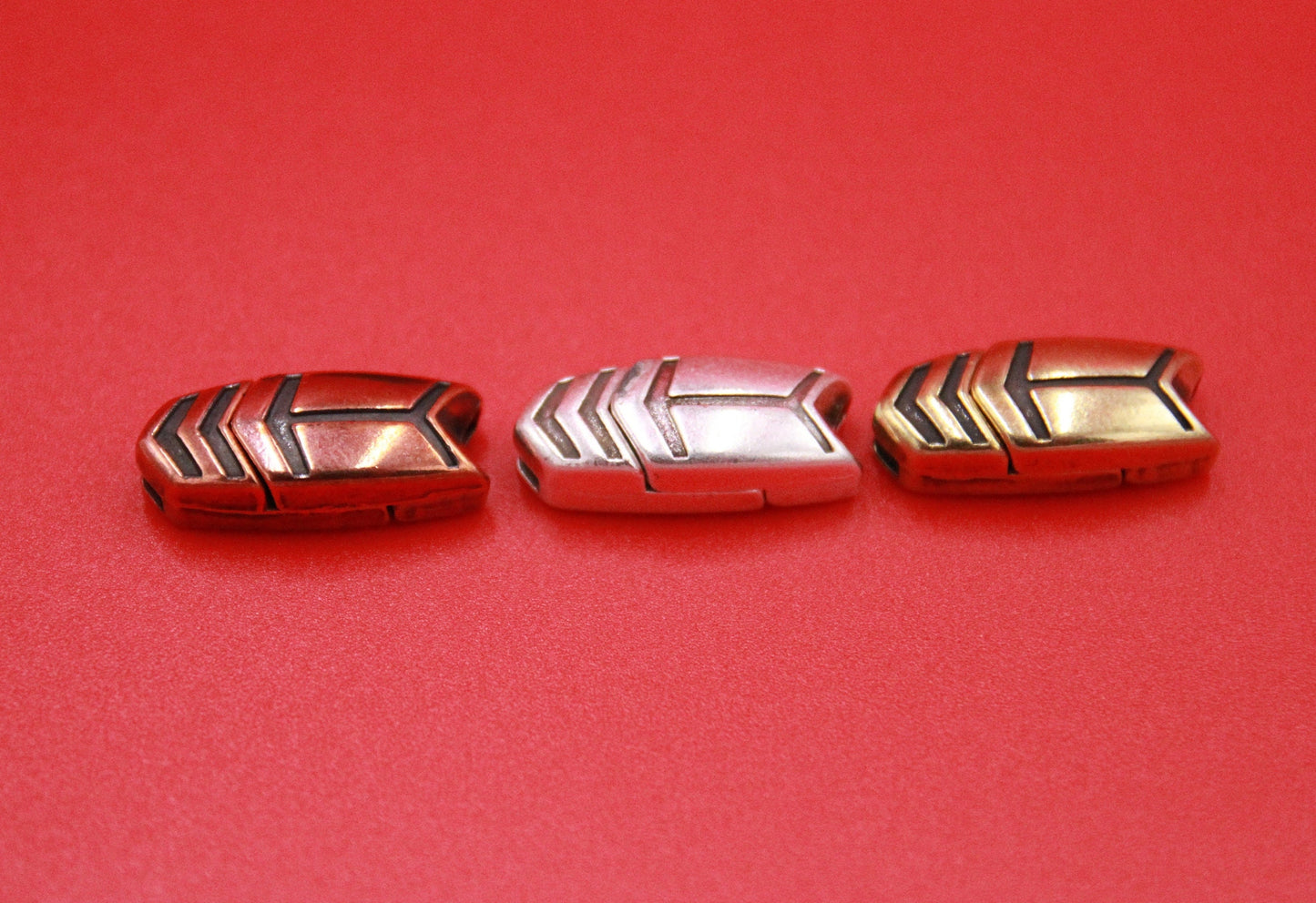 FC0250>> MADE in EUROPE zamak clasp for 5mm flat leather cord, flat cord clasp, 5mm cord clasp, zamak clasp Qty1