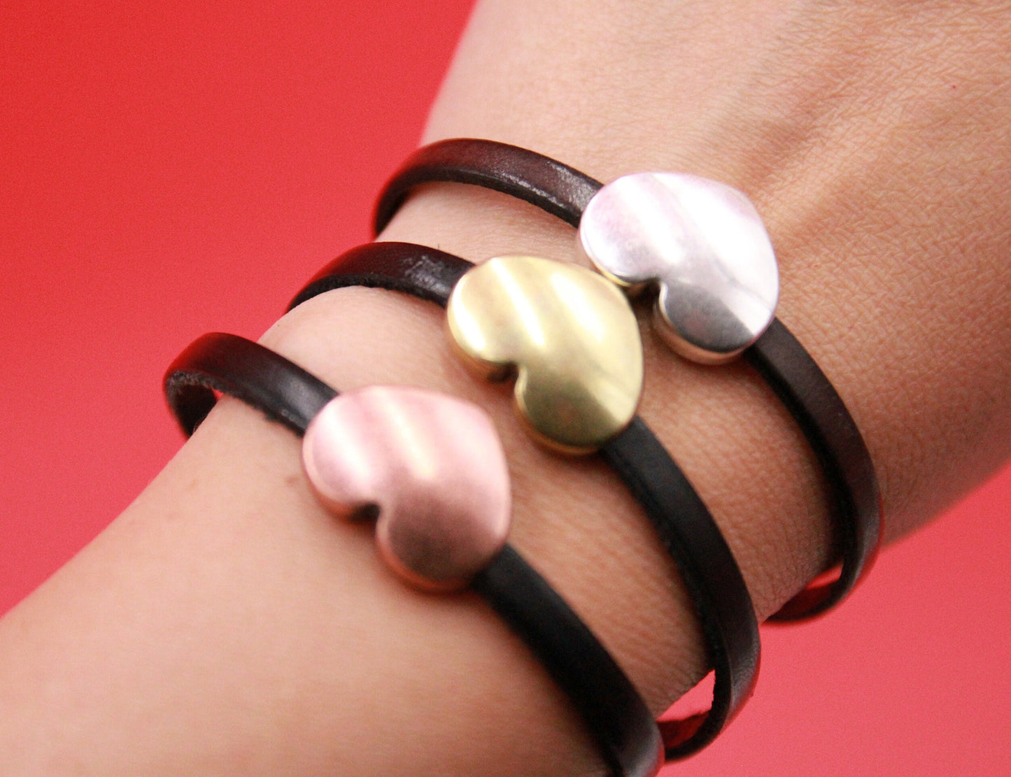 FC0048>>MADE in EUROPE zamak heart clasp, heart clasp, zamak  clasp, flat 5mm cord zamak heart clasp, Qty1