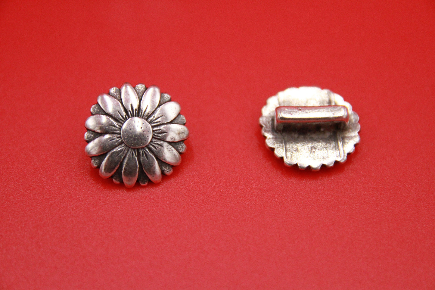FS0539>>MADE IN EUROPE 2 zamak flower sliders for 10mm flat cord, 10mm flat cord slider, Qty2