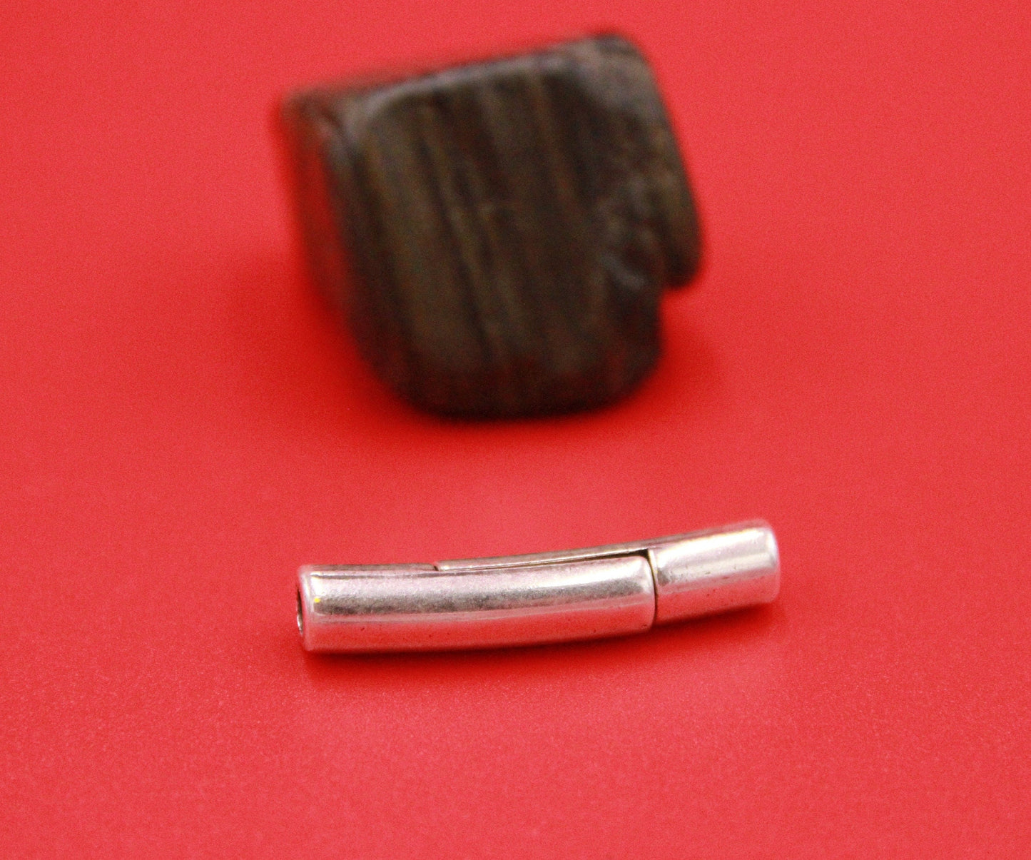 RC0193>>MADE IN EUROPE Zamak 3mm cord clasp, 3mm round leather cord clasp, round cord zamak clasp Qty1