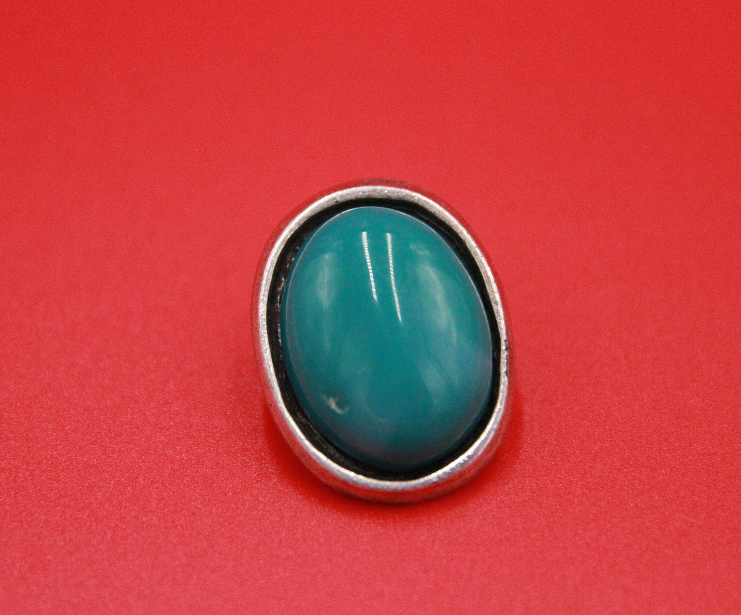 RC0194>>MADE in EUROPE zamak button clasp, round cord button clasp with stone cabochon Qty1