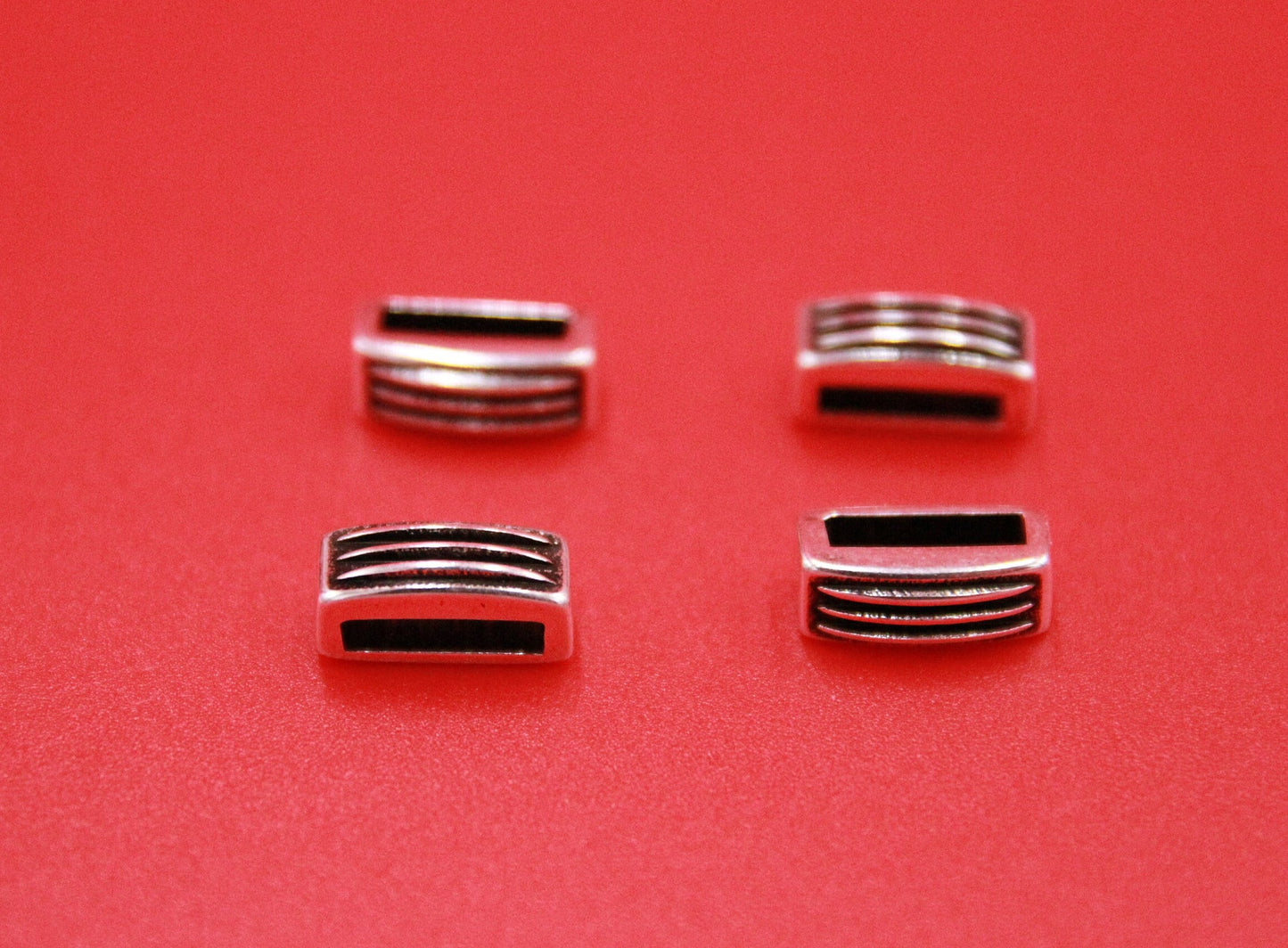 FS0543>>MADE in EUROPE 4 slider bars, 10mm and 6mm flat cord sliders, Qty4