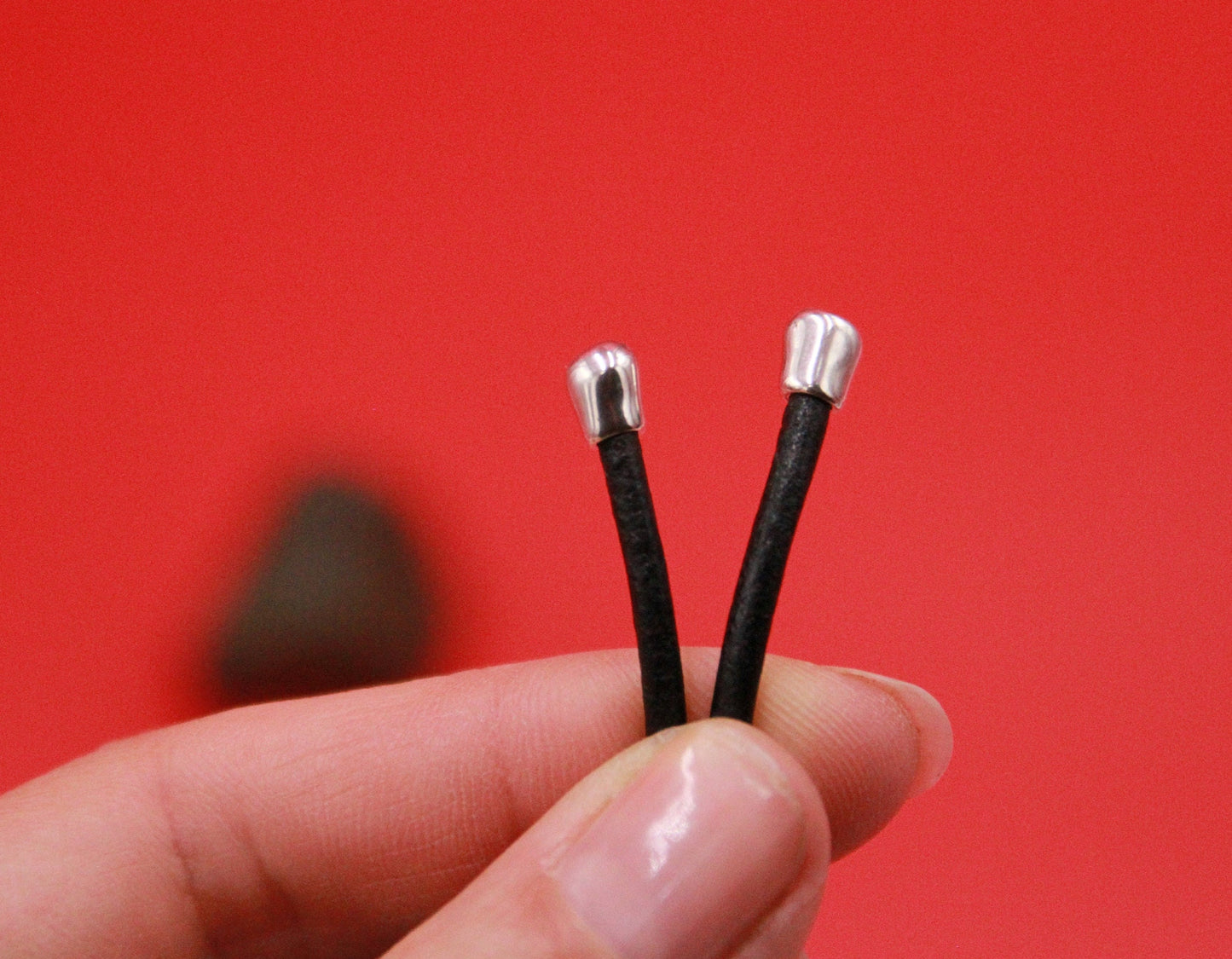 6/4 MADE in EUROPE 2.5mm cord end caps, 2.5mm round cord end caps Qty10