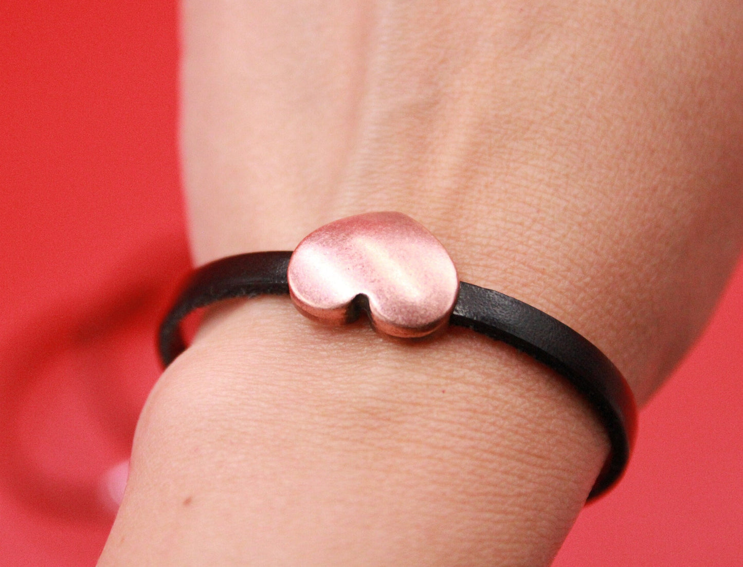 FC0048>>MADE in EUROPE zamak heart clasp, heart clasp, zamak  clasp, flat 5mm cord zamak heart clasp, Qty1