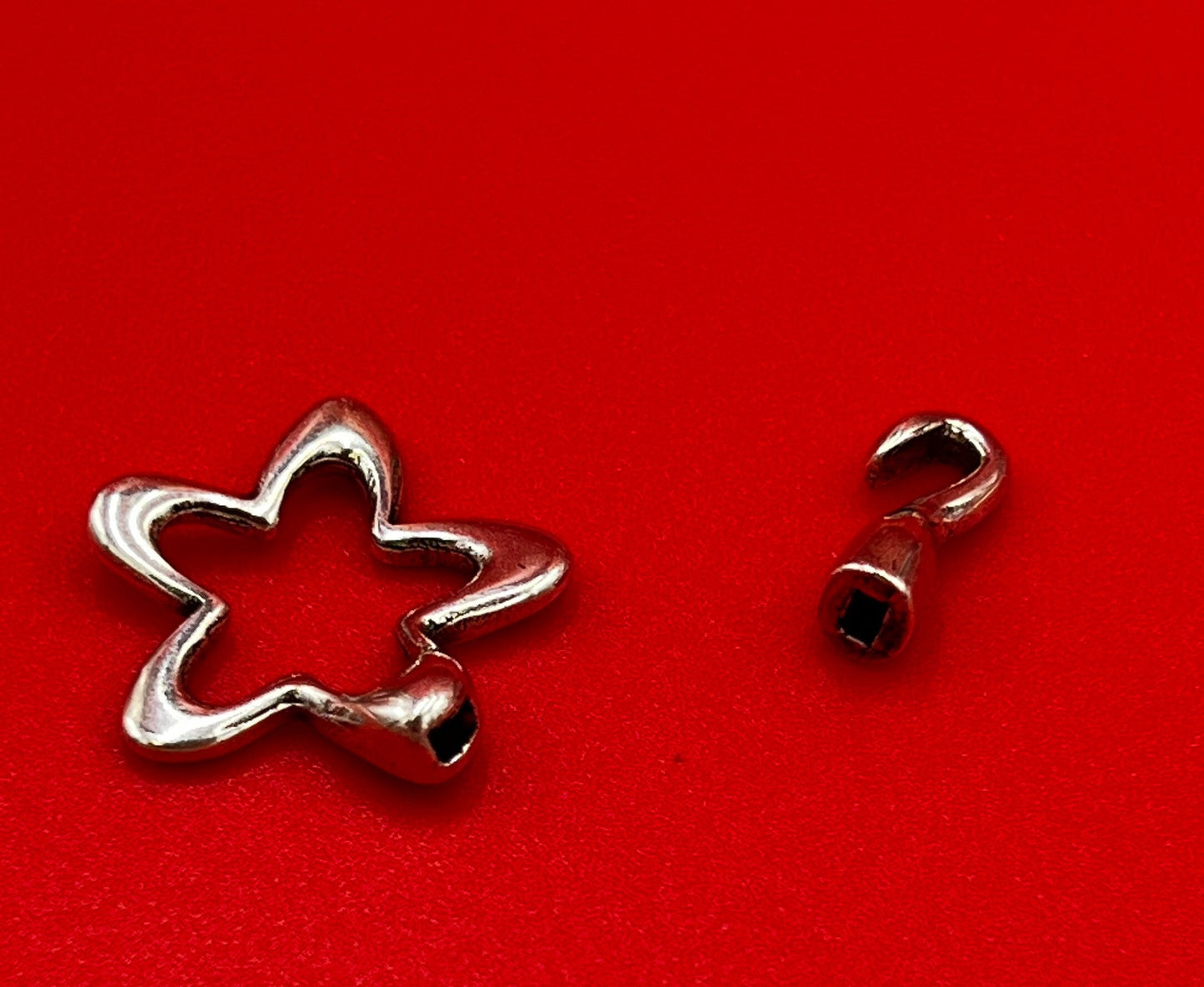 FC0385>>MADE in EUROPE 3mm flat cord flower clasp, 3mm flat cord flower clasp, Qty1